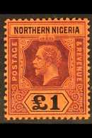 1912  £1 Purple And Black / Red, SG 52, Never Hinged Mint. For More Images, Please Visit Http://www.sandafayre.com/itemd - Nyassaland (1907-1953)