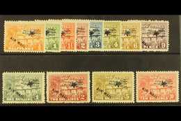 1931  "Native Village" Air Mail Overprints Set Complete To 10s, SG 137/148, Very Fine Mint. (12 Stamps) For More Images, - Papua Nuova Guinea