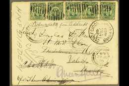 1909  (15 May) Env From Manilla To Lieut Douglas Favrell, HMS Glory, Mediterranean Fleet, Valeto, Malta Bearing 5x 2c Gr - Philippinen