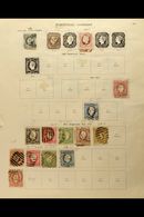 1853-1936 OLD COLLECTION  On Pages, Mint Or Used, Inc 1898 Vasco Set Mint, 1910 To 1000r Mint, 1910 Opts Set Mostly Mint - Andere & Zonder Classificatie