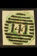 1855  50r Yellow-green, Mi 7a, Used, Clear & Full Strike Of "141" Numeral Postmark. For More Images, Please Visit Http:/ - Andere & Zonder Classificatie