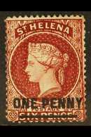 1864-80  1d Lake (Type B), Perf 14, SG 27, Fine Mint. For More Images, Please Visit Http://www.sandafayre.com/itemdetail - Sint-Helena