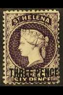 1864-80  3d Deep Dull Purple With Type A Surcharge, Perf 12½, SG 12, Mint With Original Gum And Lovely Fresh Colour. For - Sint-Helena