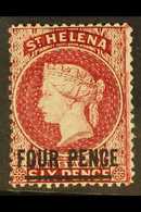 1864-80  4d Carmine (Type B), Perf 14 X 14½, SG 24, Fine Mint. For More Images, Please Visit Http://www.sandafayre.com/i - St. Helena