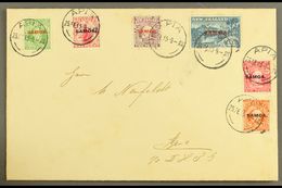 1915  KEVII New Zealand Overprints, Complete Set On Plain Cover, SG 115/21, Each With Clear Strike Of "APIA" 25.2.15 Pmk - Samoa (Staat)