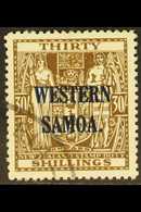 1945 - 1953  30s Brown Postal Fiscal On Wiggins Teape Paper, SG 211, Very Fine Used. Scarce Stamp. For More Images, Plea - Samoa