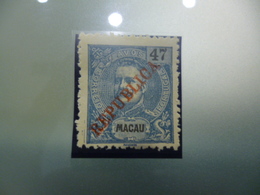 MACAU - 1913 - SOBRECARGA LOCAL "REPUBLICA" - Neufs