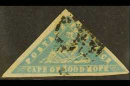 CAPE OF GOOD HOPE  1861 4d Pale Milky Blue "wood-block", SG 14, Used With 3 Large Margins & Fresh Original Colour. A Lar - Non Classificati