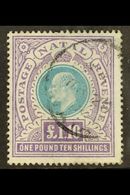 NATAL  1902 £1.10s Green And Violet,  Ed VII, SG 143, Very Fine Used. For More Images, Please Visit Http://www.sandafayr - Non Classificati