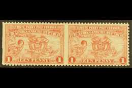 TRANSVAAL  1895 1d Red Introduction Of Penny Postage IMPERF. BETWEEN HORIZONTAL PAIR, SG 215cb, Very Fine Mint. For More - Ohne Zuordnung