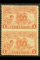 TRANSVAAL  1895 1d Red Introduction Of Penny Postage IMPERF. BETWEEN VERTICAL PAIR, SG 215ca, Very Fine Mint. For More I - Ohne Zuordnung