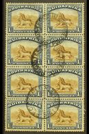 1927-30  1s Brown And Deep Blue, Perf 14 X 13½, A Vertical Block Of Eight With Neat Registered Port Elizabeth Cds's For  - Ohne Zuordnung