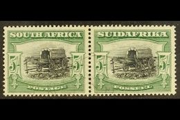1927-30  5s Black And Green Perf 14, SG 38, Fine Used Horizontal Pair With Light Cancel. For More Images, Please Visit H - Ohne Zuordnung