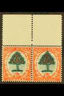 1933-48  6d Green & Vermilion, Die I, "TALL TREE" FLAW (extends Through Top Of Oval, Union Handbook V1), As SG 61, Hinge - Unclassified