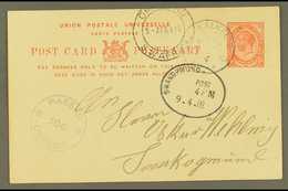 1918  (4 Apr) 1d Union Postal Card To Swakopmund Cancelled By "KALKFELD" Cds Postmark, Putzel Type 2, Part "OMARURU" Tra - Africa Del Sud-Ovest (1923-1990)