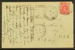 1912  Ppc Of "Heathen Shrine" Sent To New York Franked Ed VII 1d Tied By Ogbomosho Southern Nigeria Cds (Proud Type D3)  - Nigeria (...-1960)