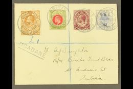 1933  (23 Jan) Registered Env From Mbabane To Pretoria Bearing Natal 2d, OFS 3d, SA 2d & Swaziland 2d Stamps Tied Mbaban - Swaziland (...-1967)