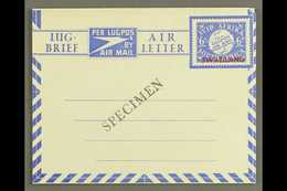 1949 AIR LETTER  6d Ultramarine On White, Sender's Details Vertical Lines On Reverse, Afrikaans First, H&G 11, Kessler 1 - Swaziland (...-1967)