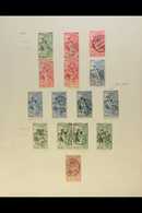 1900-1960 USED COLLECTION  On Leaves, Inc 1900 UPU To 25c (x13) With Plates, 1907 Helvetia Set, 1908 40c "C.L'Eplattenie - Other & Unclassified