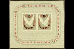 1945  Basel Dove Stamp Centenary Mini-sheet (Michel Block 12, SG MS446b), Never Hinged Mint, Fresh. For More Images, Ple - Sonstige & Ohne Zuordnung