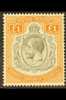 1927-31  £1 Brown- Orange, SG 107, Mint Very Lightly Hinged (previously Owner Purchased It As Never Hinged!) For More Im - Tanganyika (...-1932)