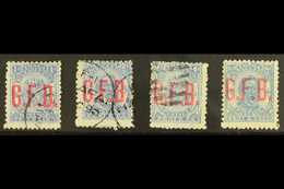 OFFICIALS  1893 1d, 2d, 4d & 8d With "G.F.B." Overprints, SG O1/4, Good To Fine Used (4). For More Images, Please Visit  - Tonga (...-1970)