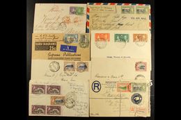 1866-1962  Covers Group, Inc 1866 Entire Letter To France (later Two Stamps Attached), Airmail & Registered Items Inc 6d - Trinidad & Tobago (...-1961)