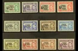 1952  Overprints Complete Set, SG 1/12, Very Fine Mint (all Stamps Except 5s Are Never Hinged), Very Fresh. (12 Stamps)  - Tristan Da Cunha