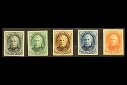 1875  5c President Taylor A Group Of 5 Proofs On Card In Black, Green, Brown, Blue & Red. Beautiful (5 Proofs) For More  - Sonstige & Ohne Zuordnung