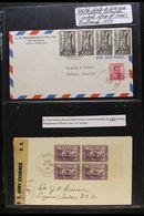 PHILIPPINES  1945 THE "VICTORY" OVERPRINTS ON COVERS. An Interesting Collection Of Covers With Multiple Frankings Of Var - Other & Unclassified