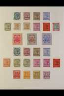 1895-96  FINE MINT COLLECTION  An Attractive Collection On An Album Page Which Includes 1895-96 Overprints On India Most - Zanzibar (...-1963)