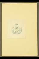 DE LA RUE DIE PROOF.  Circa 1900 De La Rue Imperf Die Proof Printed In Black On Glazed Paper, Showing Young Hermes Holdi - Other & Unclassified