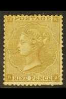 1862  9d Bistre, Small Uncoloured Letters, SG 86, Mint (regummed), Few Small Faults But Good Colour And Impression. Cat  - Other & Unclassified