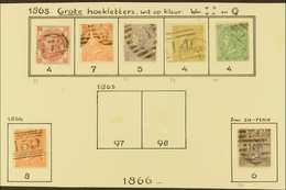 1865-67 LARGE UNCOLOURED CORNER LETTERS  Mostly Good Used Group With 3d Plate 4, 4d Plates 7 And 8, 6d Plates 5 And 6, 9 - Sonstige & Ohne Zuordnung