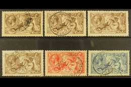 1918-19  Bradbury Seahorses Complete Set Inc Four 2s6d Shades, SG 413a/17, Cds Used, Some With Minor Perforation Imperfe - Ohne Zuordnung