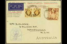 1940  (2 Nov) "ON ACTIVE SERVICE" + "ALL AIR ROUTE" Endorsed Env Addressed To New South Wales Bearing GB 1s (x2) And 2s6 - Ohne Zuordnung