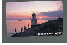 SVEZIA (SWEDEN) - TELIA  (CHIP) -  1994   MOLLOSUND, LIGHTHOUSE             - USED - RIF. 10034 - Lighthouses