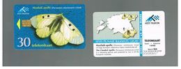 ESTONIA -  EESTI TELEFON  -   1998  BUTTERFLIES: CLOUDED APOLLO                        - USED - RIF.10563 - Vlinders