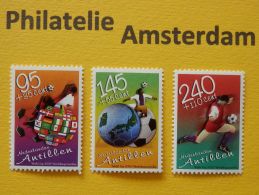 Netherlands Antilles 2002, WORLDCUP / FOOTBALL SOCCER VOETBAL FUSSBALL FUTBOL CALCIO: Mi 1143-45 ** - 2002 – South Korea / Japan