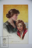 Original Postcard Lady & Girl  - Philip Boileau - Ed. Reinthal & Newman N 830 - When His Ship Comes In - Boileau, Philip