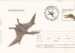 BV6959  ERROR,PREHISTORIC ANIMALS,RARE COVERS STATIONERY,COD.36/94 ROMANIA. - Abarten Und Kuriositäten