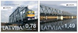 LETTLAND ,LETTONIA Latvia 2018  Europe CEPT - Bridges - Railway  FULL SET  MNH - 2018