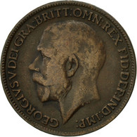 Monnaie, Grande-Bretagne, George V, Farthing, 1917, TTB, Bronze, KM:808.1 - B. 1 Farthing