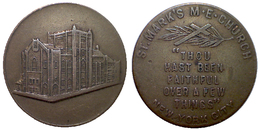 02734 GETTONE JETON TOKEN ADVERTISING TOURISM MEDAL ST. MARK’S CHURCH NEW YORK CITY - Other & Unclassified