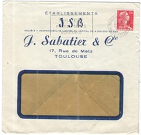 FRANCIA - France - 1957 - 15F Marianne De Muller + Flamme Philatélie Passe Temps Agréable - Seul - Ets JSB J. Sabatier & - 1955-1961 Marianne (Muller)