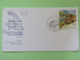 Israel 2003 FDC Cover - Memorial Day - Flag - Brieven En Documenten