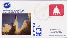 1983 USA Space Shuttle Space Shuttle Columbia STS-9  Commemorative Cover - América Del Norte