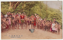 Savages In Taiwan Formosa  Group Of Nude Children And Men - Taiwan