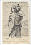 BIZERTE - JEUNE BEDUINE 1904   VIAGGIATA FP - Tunisia