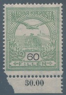 ** 1908 Turul 60f Alul Hosszúra Fogazott R! (30.000) (kimaradt Foglyuk) - Sonstige & Ohne Zuordnung